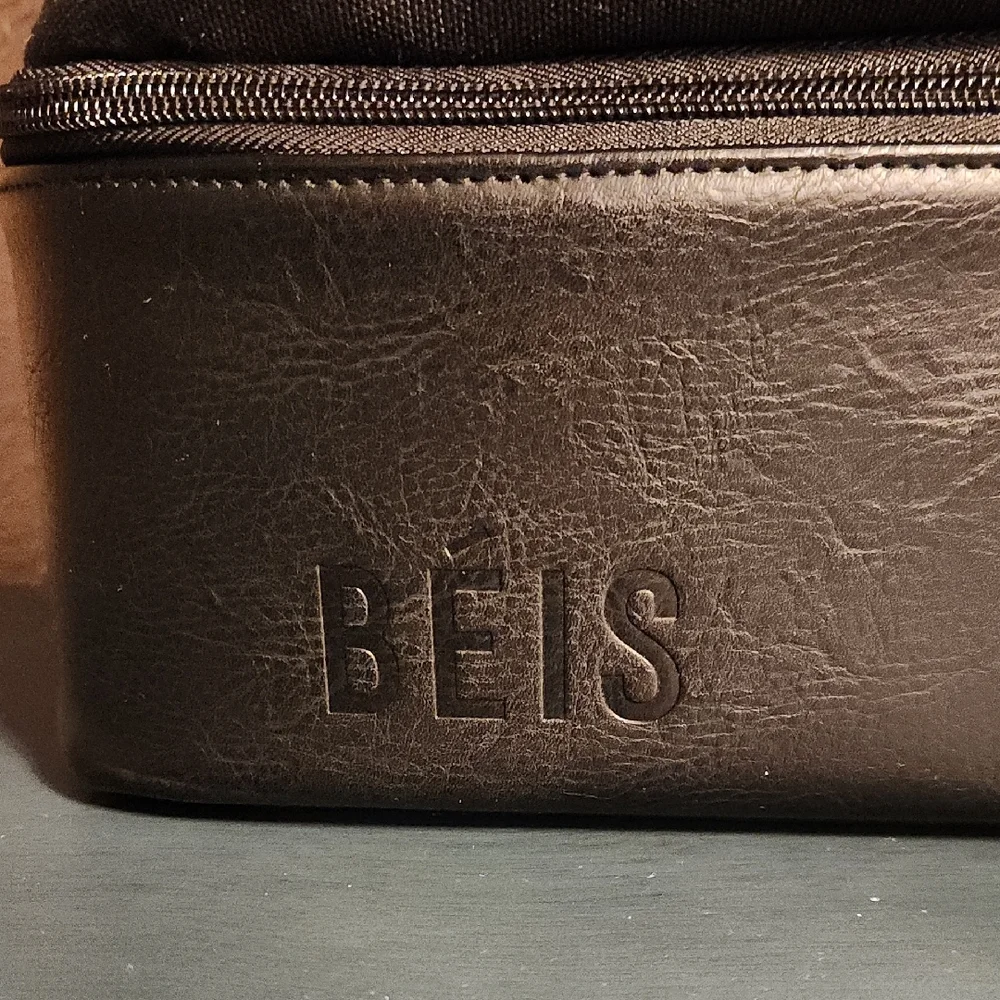 BEIS Black Weekender Two Compartment Duffel Travel Bag